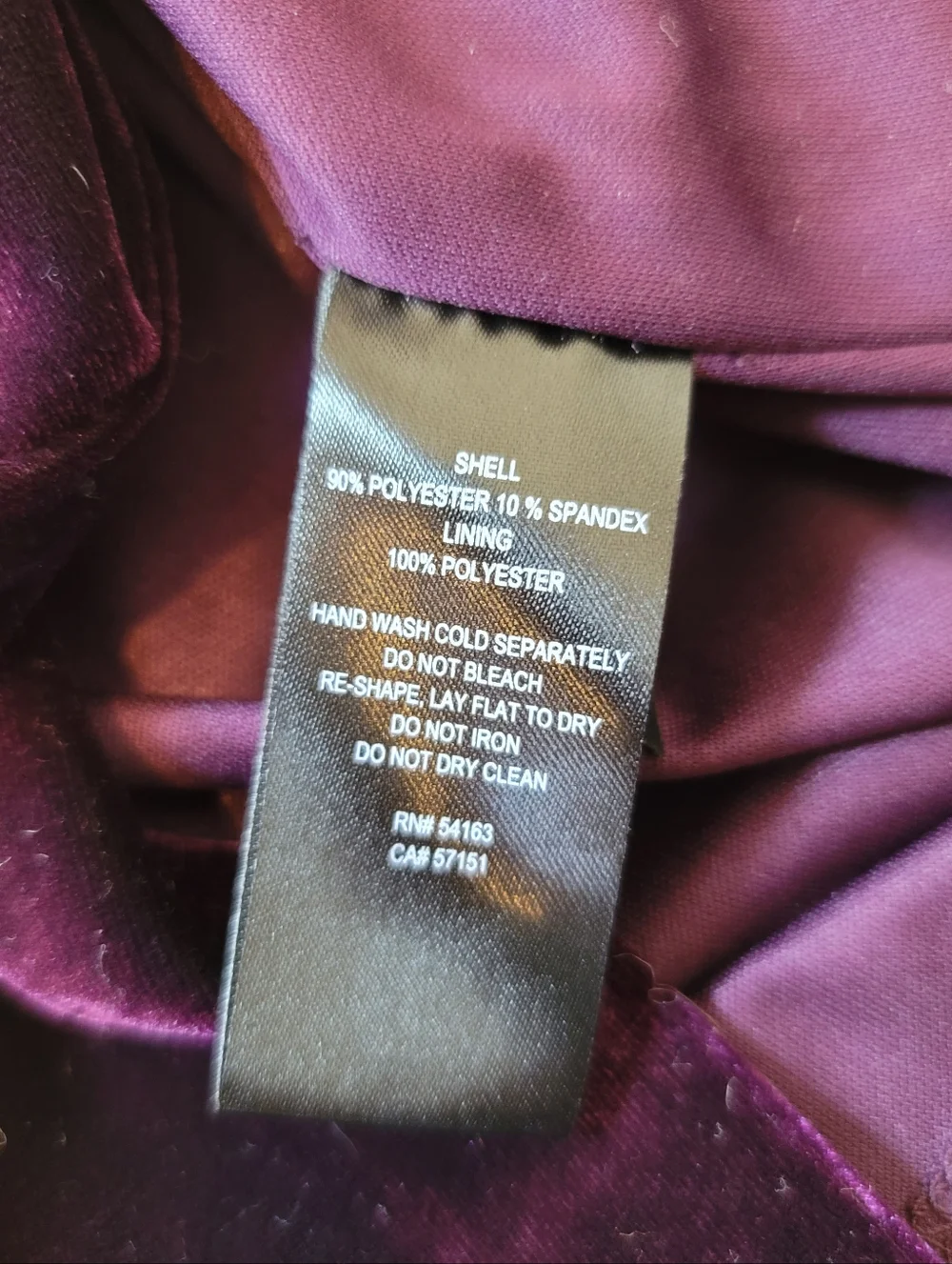 JESSICA HOWARD Plum Velvet Cowl Neck Cocktail Dress Small Defect Size 8